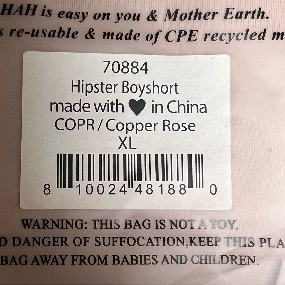 NWT Free People x WE ARE HAH Hipster Boyshort Panties XL Copper Rose X-Large - Picture 13 of 13